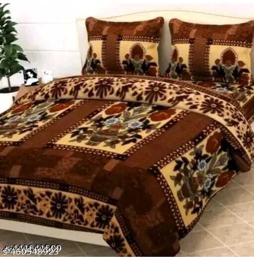 Woolen Queen Size Bedsheet with 2 Pillow Covers (Multicolor, 90x95 inches) - Mr Urban Choices