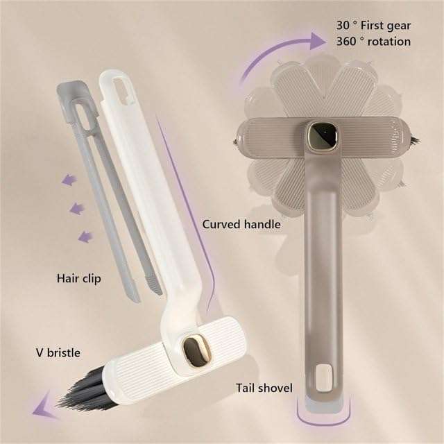 Multi-Function Rotating Crevice Cleaning Brush, 360 Degree Rotating Hard Bristle Crevice Cleaning Brushes, No Dead Corners Hard Bristle Brush for Cleaning Bathroom, Bathtub, Kitchen Tools