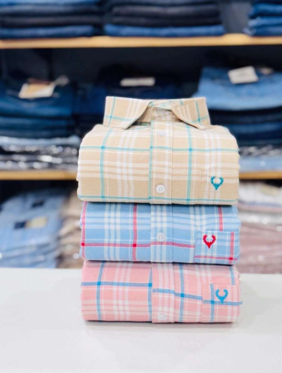 Mens Cotton Full Sleeves Check Shirts Pack of 1 - Mr Urban Choices