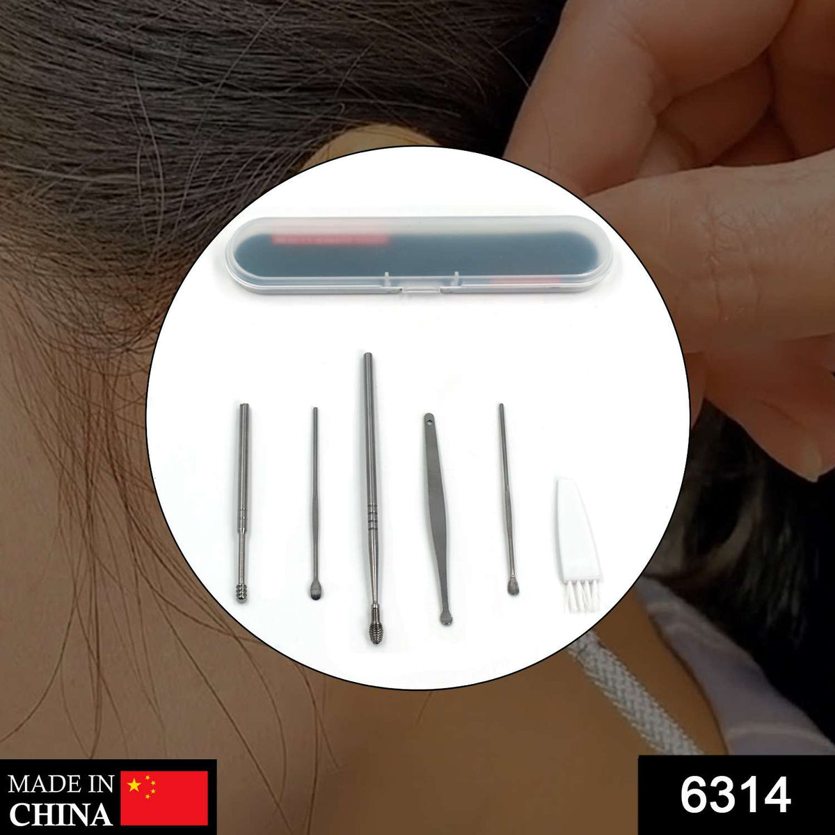6314 6pcs Earwax Removal Kit Ear Cleansing Tool Set Ear Curette Ear Wax Remover Tool - Mr Urban Choices