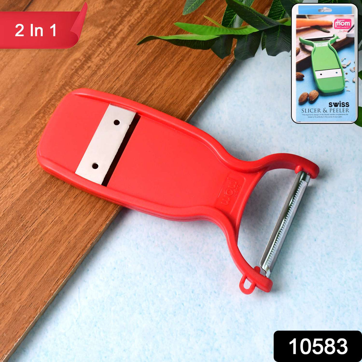 Supermom Swiss 2-in-1 Slicer Peeler With Ultra Sharp Stainless Steel Blades - Mr Urban Choices