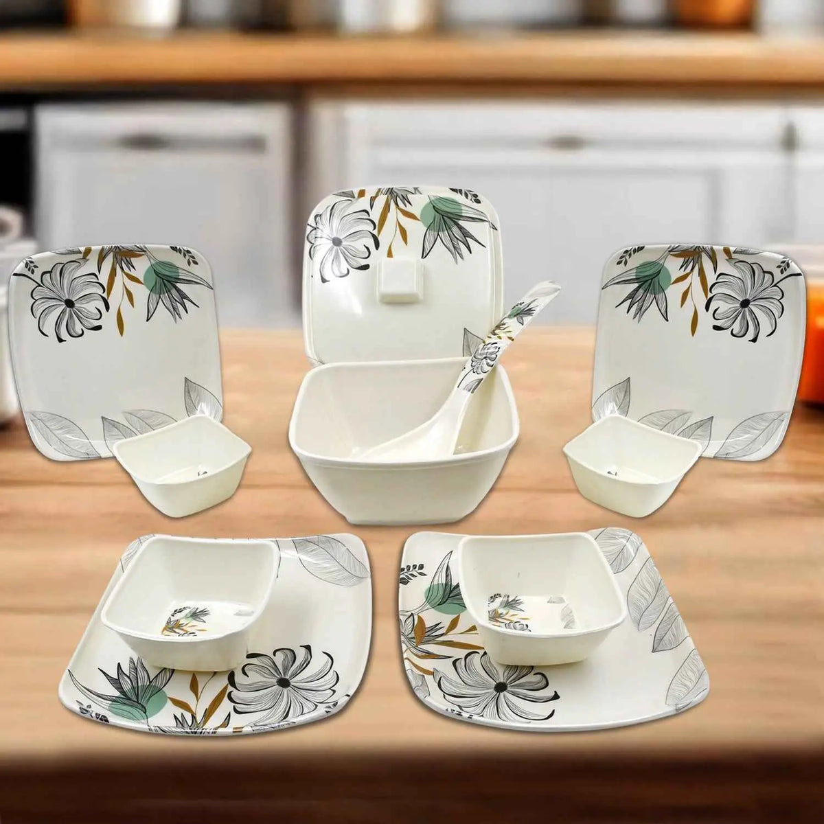 Divine Lunch Tableware Dinner Set (11 Pcs Set) - Mr Urban Choices