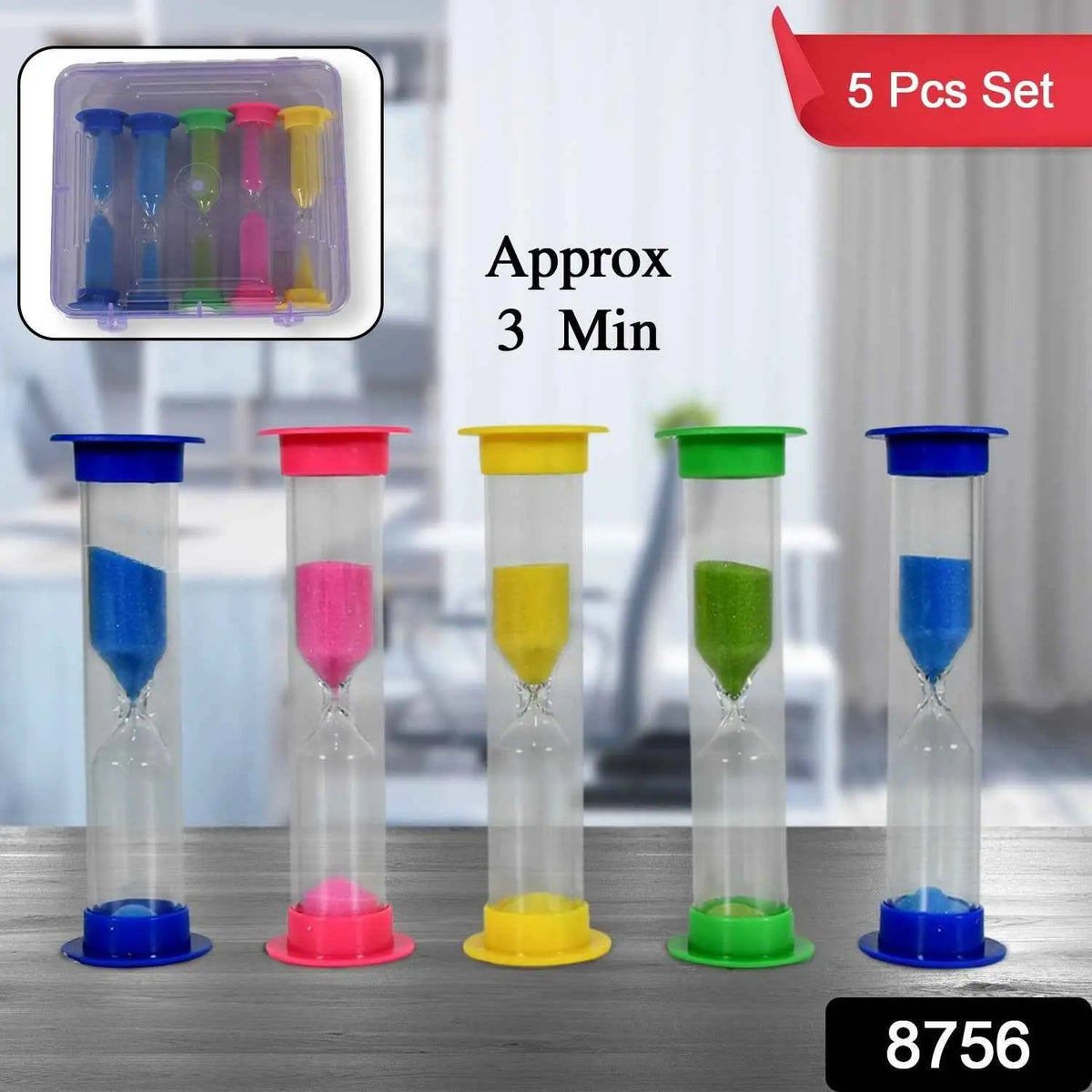 Urban Kids™ 3-Minute Hourglass Set – Vibrant Plastic Safety Timers for School & Home - Mr Urban Choices