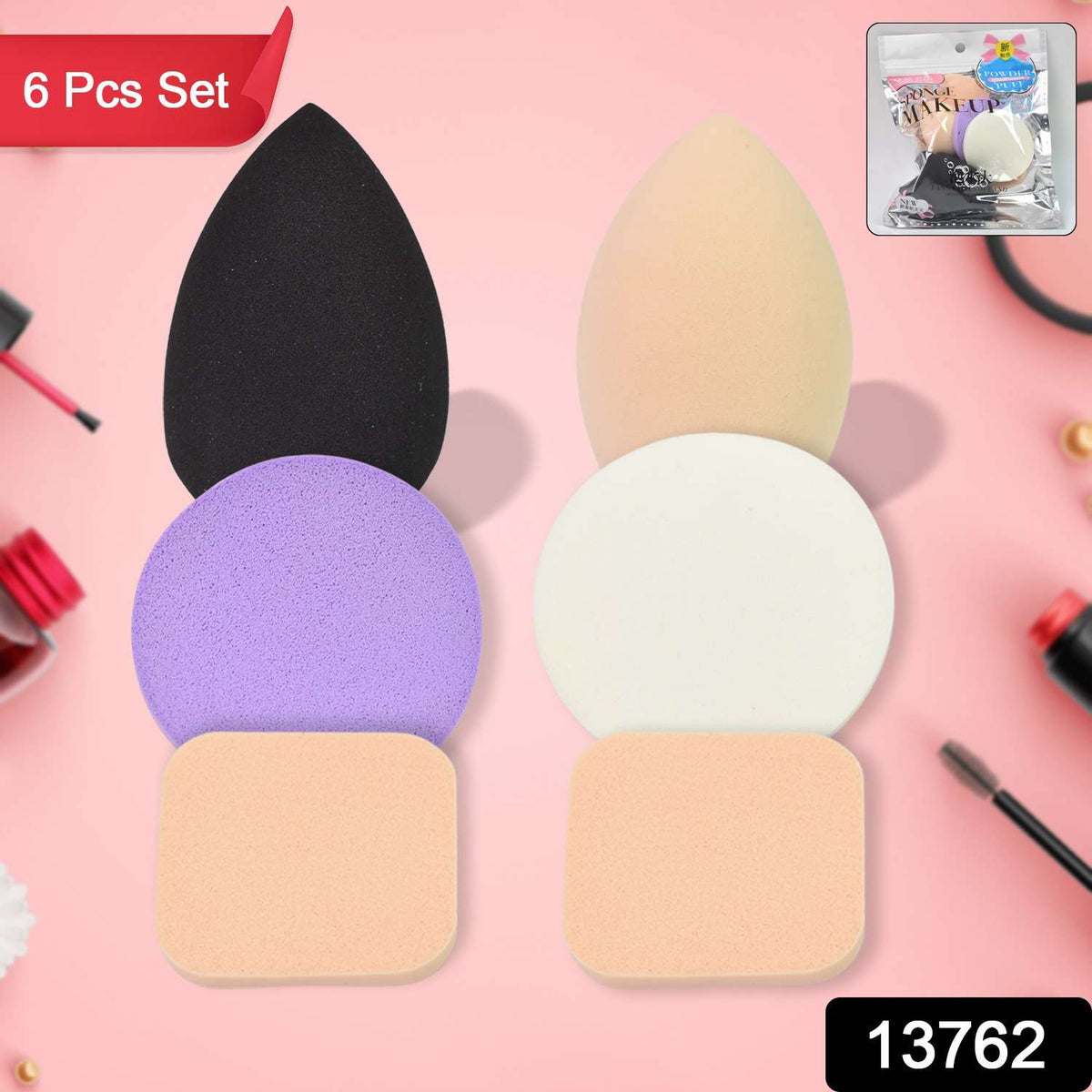 Makeup Sponges Set Perfect For Liquid Cream And Powder (6 Pcs Set) - Mr Urban Choices