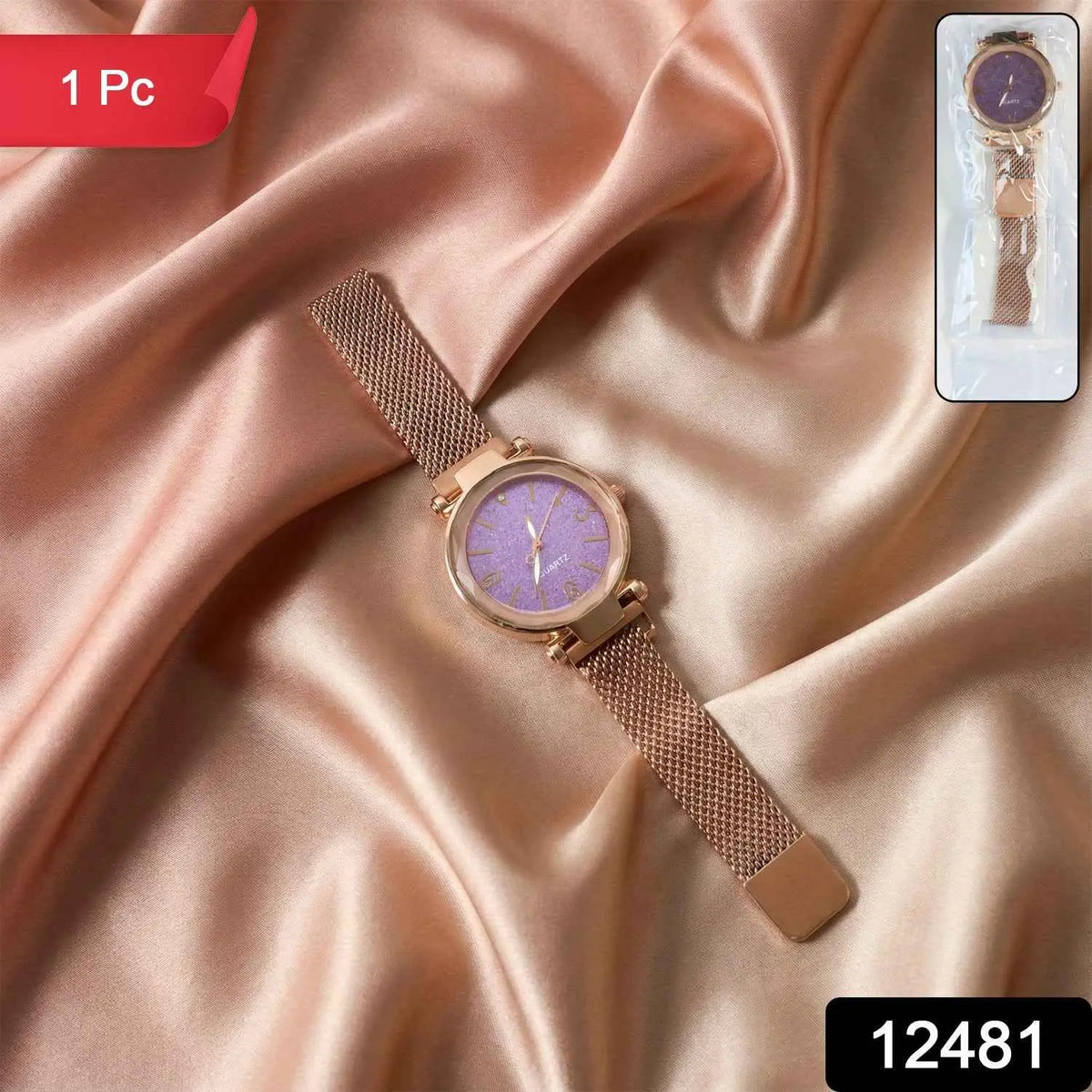 Urban Glow™ Rose Series – Slim Mesh Strap Watch with Premium Magnetic Clasp - Mr Urban Choices