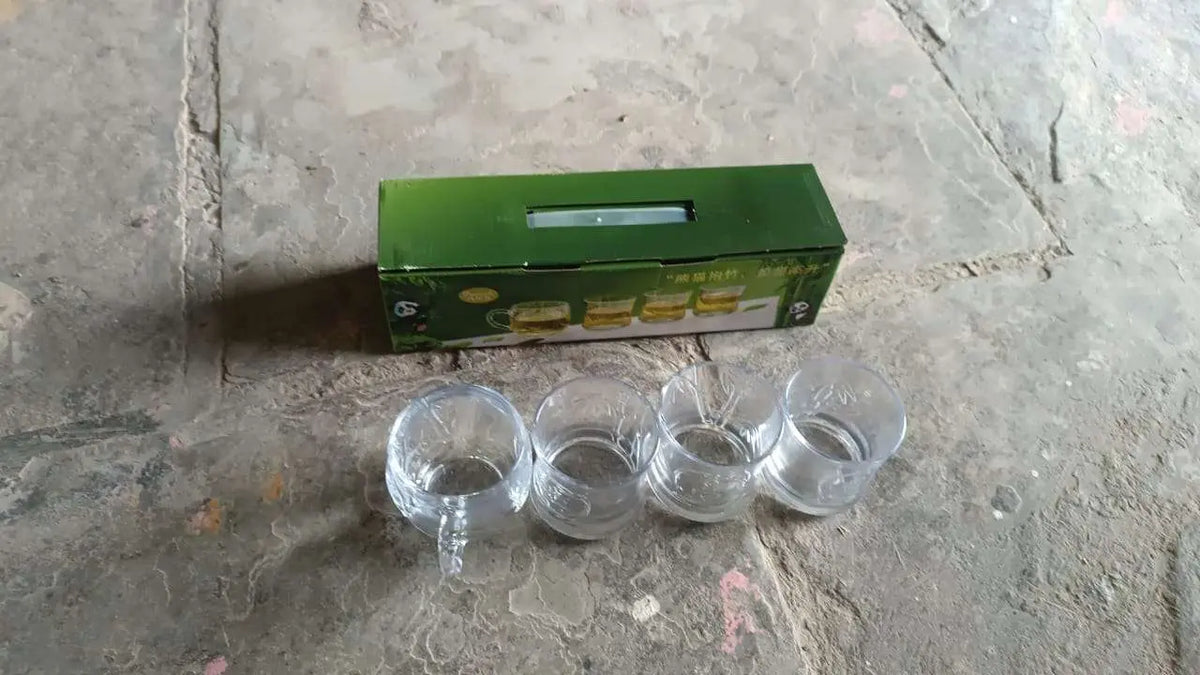 Glass 3 Pc Tumbler 1 Pc Cup Set (4 Pcs Set) - Mr Urban Choices