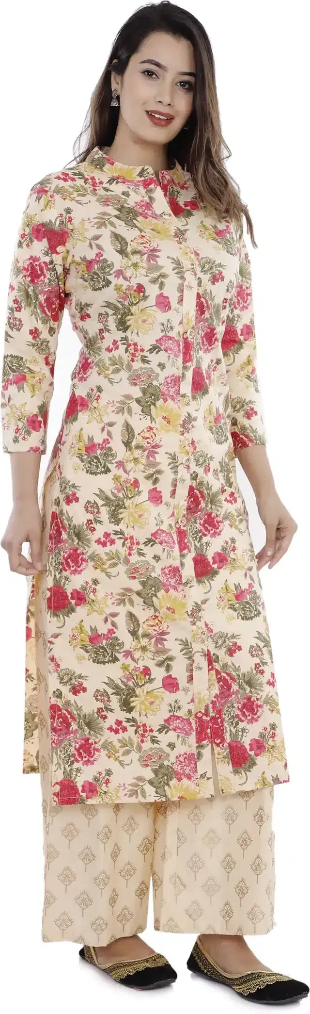 Pure Cotton Kurti for Women (Cream, S) - Mr Urban Choices