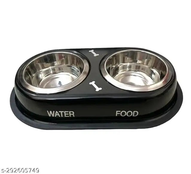 Stainless Steel 2 in 1 Feeding Bowl for Pet (Multicolor) - Mr Urban Choices