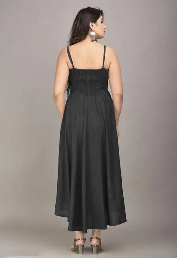 Women Maxi Black Full Length Dress - Mr Urban Choices