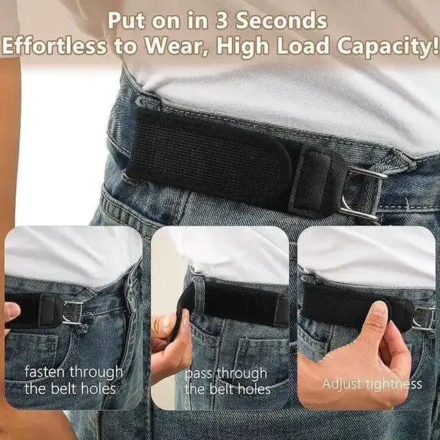 Buckleless Belt Hook Tactical Metal Hook Elastic Belt Unisex - Mr Urban Choices
