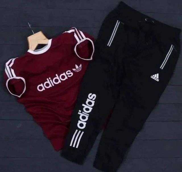 Adidas summer tracksuit (Maroon & Black) - Mr Urban Choices