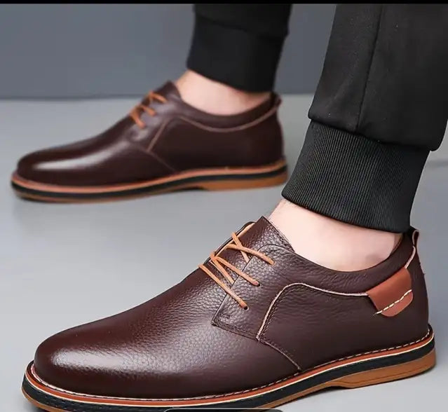 Men's Semi- Leather Formal Derby Shoes. - Mr Urban Choices