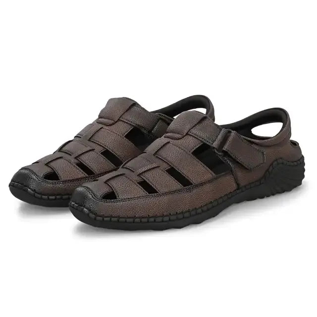 Men's PU Fisherman Brown Sandals - Mr Urban Choices