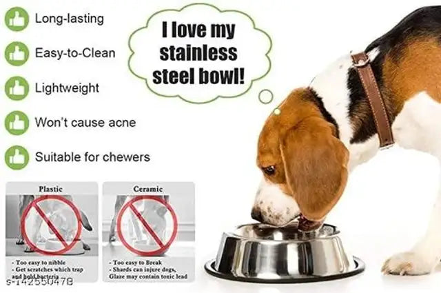 Stainless Steel Feeding Bowls for Pet (Multicolor, 800 ml) - Mr Urban Choices