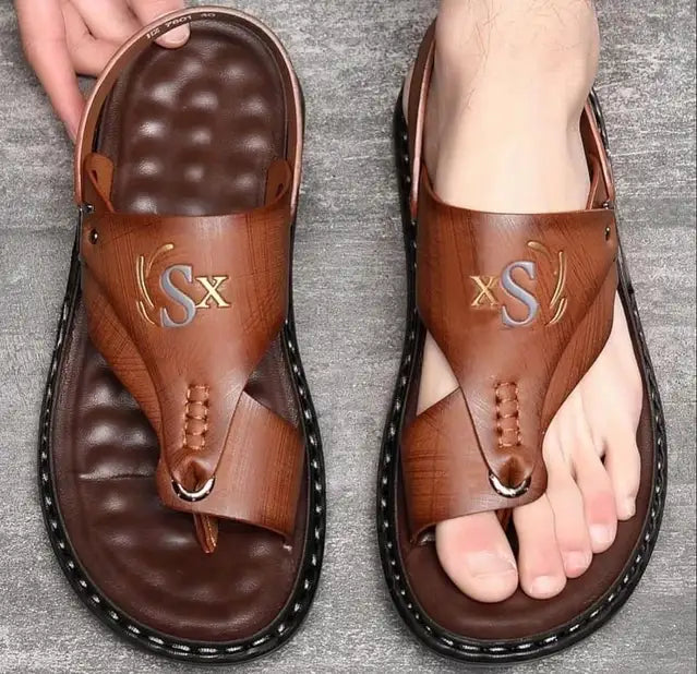 Men's Faux-Leather Sandals. - Mr Urban Choices