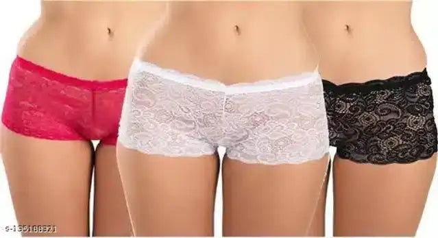 Net Briefs for Women (Multicolor, XXL) (Set of 3) - Mr Urban Choices