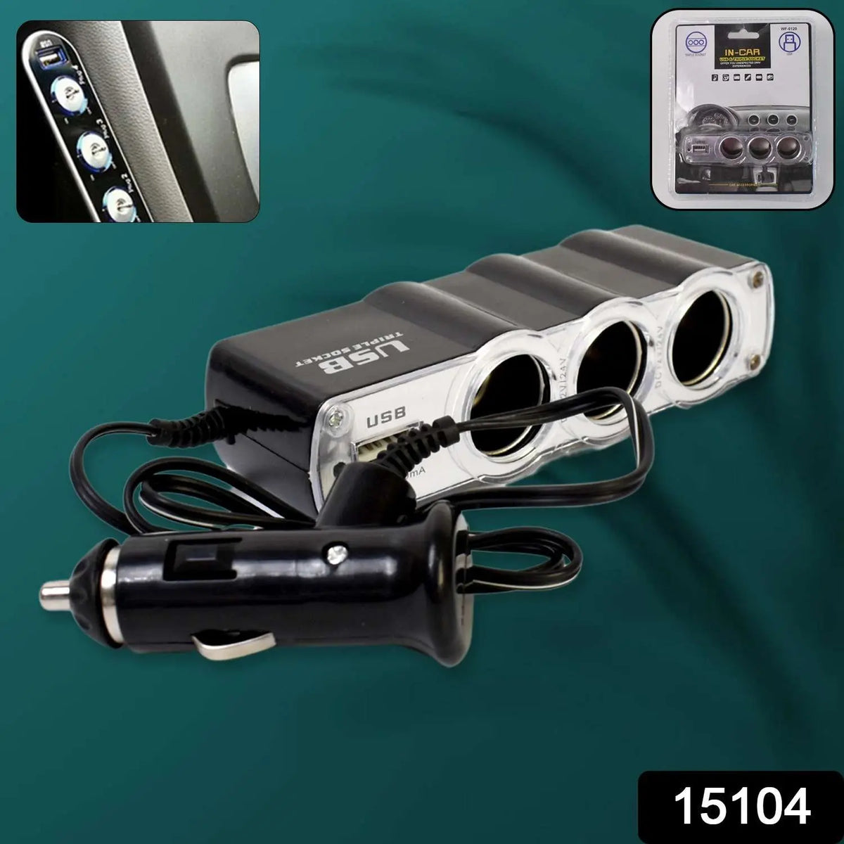 Urban Tech™ Power-Hub – 3-Way Car Lighter Socket Splitter with USB Port - Mr Urban Choices