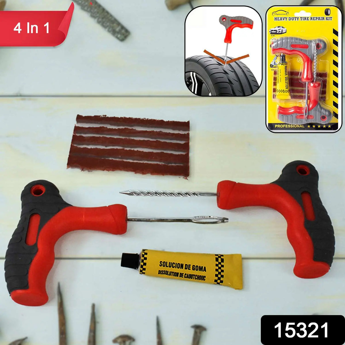 Urban Armor™ Rescue-Kit – 4-in-1 Premium Tubeless Tyre Puncture Repair Set - Mr Urban Choices