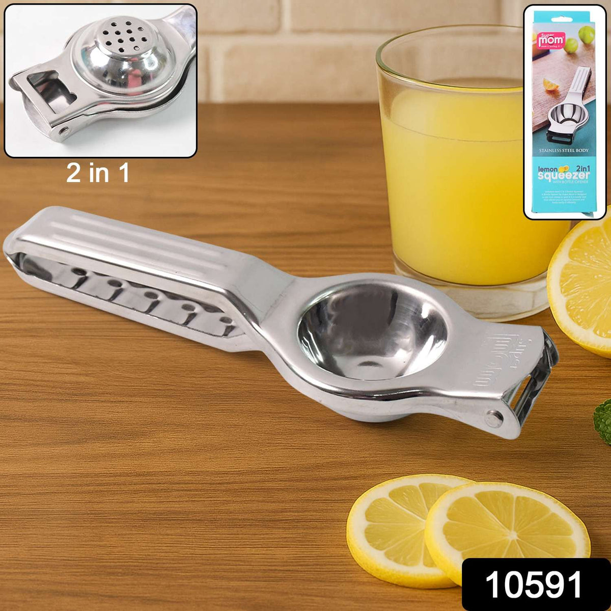 Urban Chef™ 2-in-1 Dual Action Squeezer – Premium Steel Manual Juicer & Opener - Mr Urban Choices