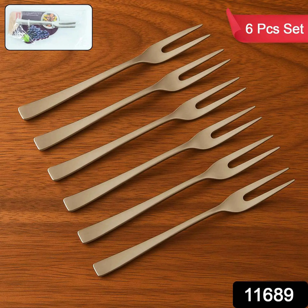 Urban Elegance: Apex 6 In 1 Stainless Steel Fruit Fork Set - Mr Urban Choices
