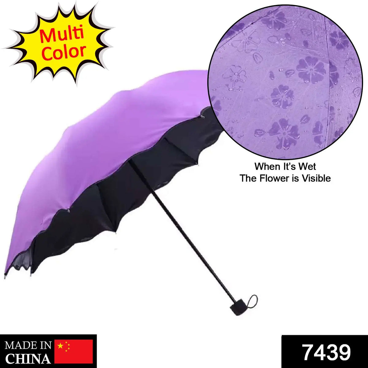 Urban Zen™ Magic-Bloom – Water Activated Color Changing Secret Print Umbrella - Mr Urban Choices