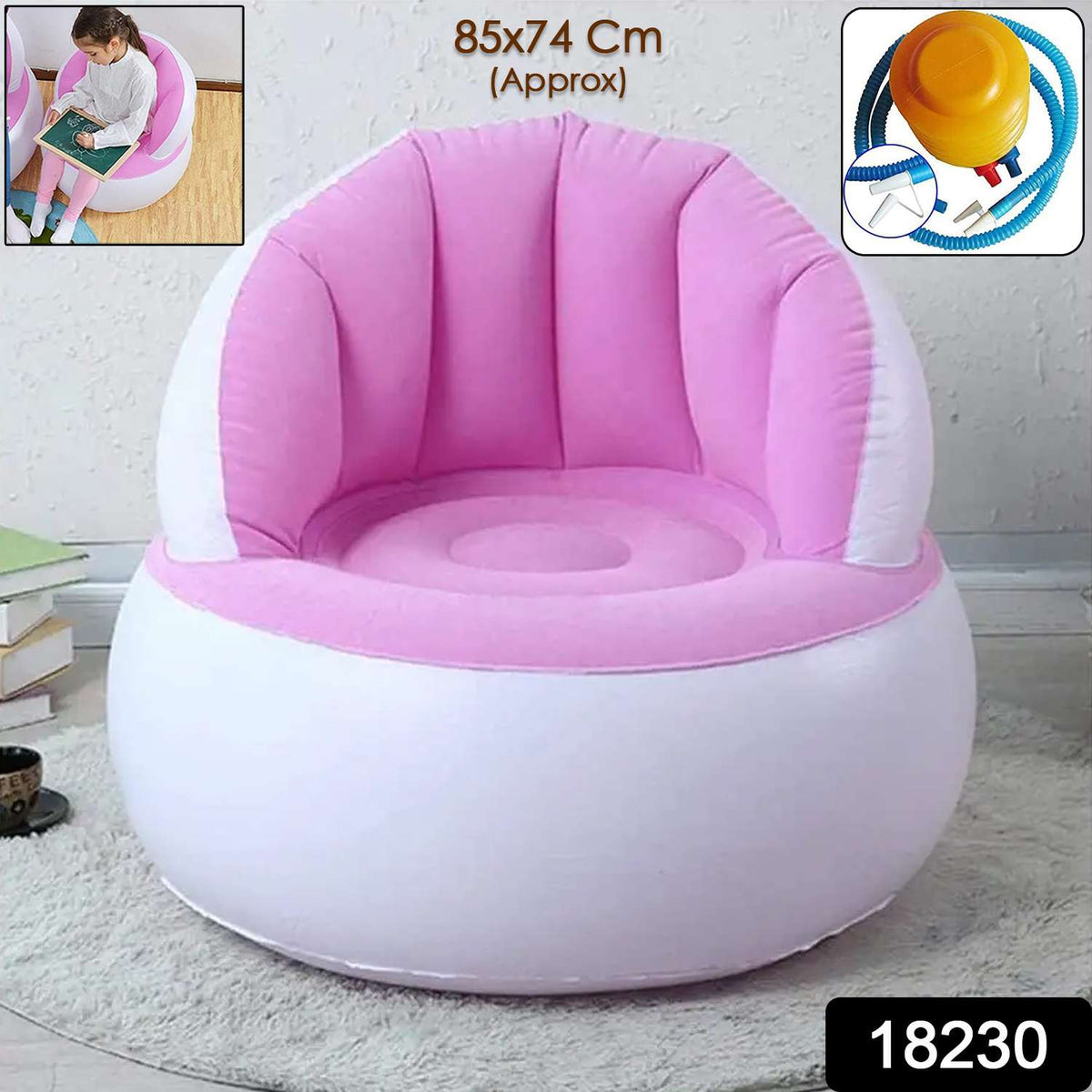 Urban Kids™ Cozy-Cloud – Inflatable Sofa Chair with Backrest & Foot Pump Set - Mr Urban Choices