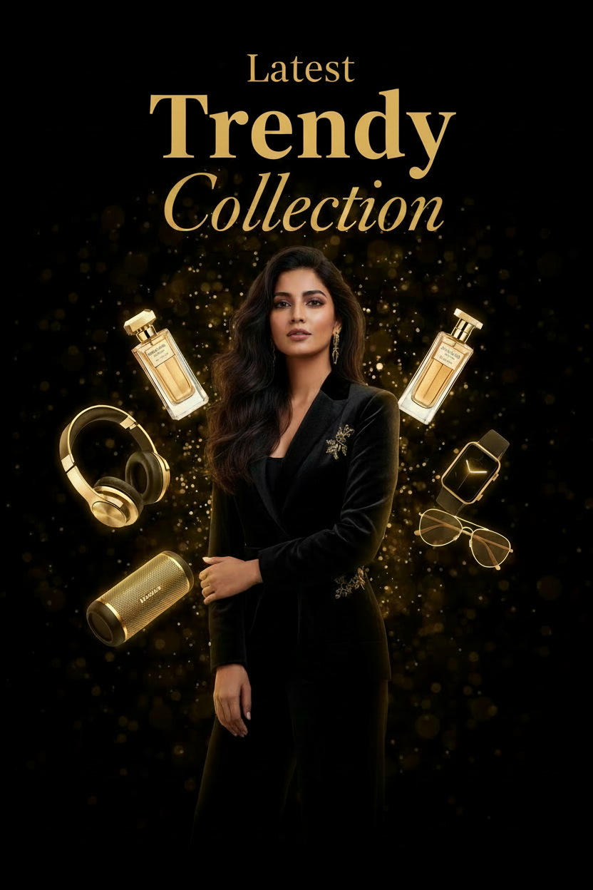 Latest Trendy Collection - Gold Font Banner