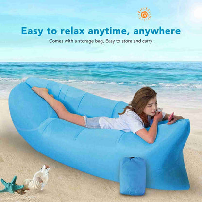 Urban Max™ Aqua-Breeze – Premium Waterproof Beach & Pool Air Lounger It is ideal for camping, beach trips, picnics, travel, garden relaxing, terrace use, and casual home loungi - Mr. Urban Choices