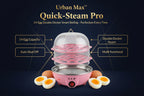 Urban Max™ Quick-Steam Pro – 14-Egg Multi-functional Double-Decker Smart Electric Boiler
