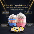 Urban Max™ Quick-Steam Pro – 14-Egg Multi-functional Double-Decker Smart Electric Boiler