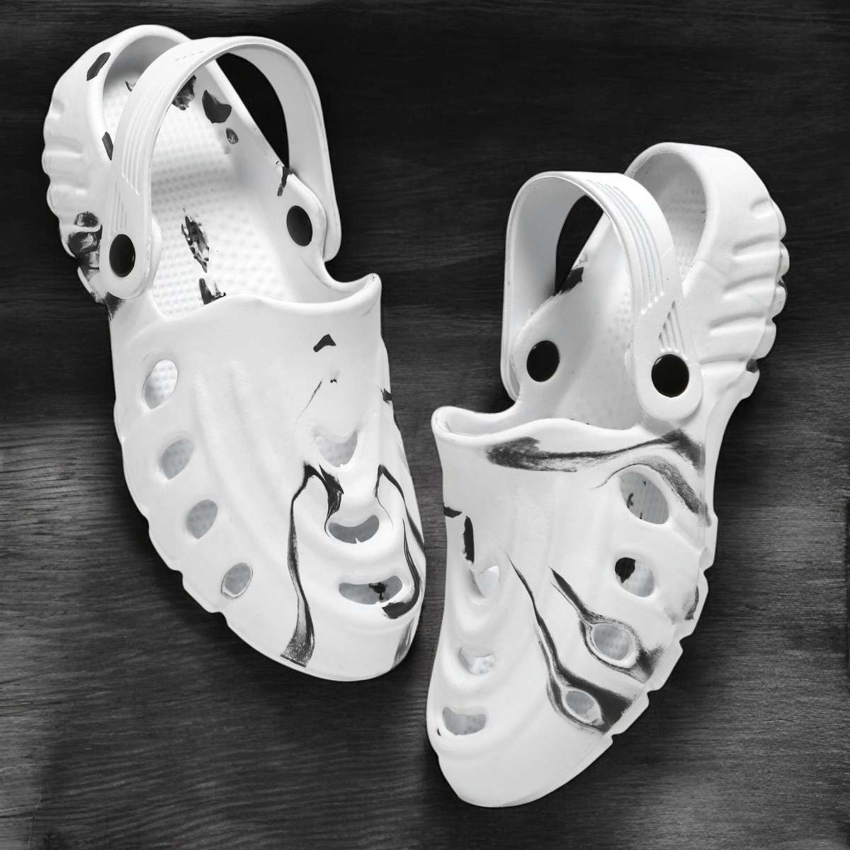 Clogs for Men (White & Black) - Mr Urban Choices
