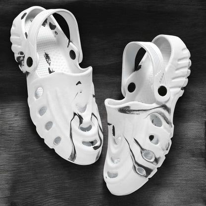Clogs for Men (White & Black) - Mr Urban Choices