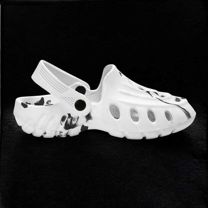 Clogs for Men (White & Black) - Mr Urban Choices
