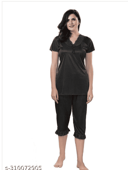 Women Night Suit (Black, S) - Mr Urban Choices