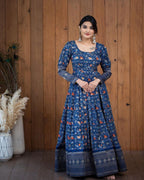 Stylish Fancy Trendy Printed Georgette Gown For Women For Party Wedding Festival Functions