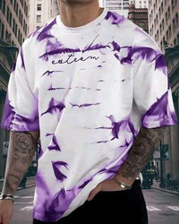 Spab Men & Women Printed Casual Purple, White T-Shirt - Mr Urban Choices