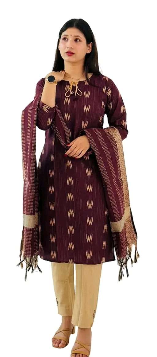Women's Cotton Kurta Pant Set with Dupatta - Mr Urban Choices
