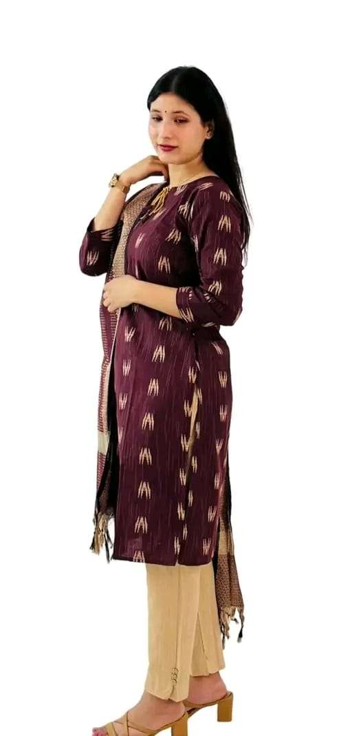 Women's Cotton Kurta Pant Set with Dupatta - Mr Urban Choices