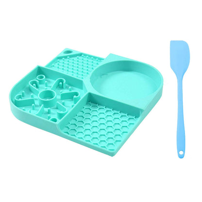 Pet Food Bowl Food Grade, Flexible, 4 Slots Design, Reusable, with Suction Cups, No Odor, Pet Dog Cat Licking Mat Slow Feeding Bowl, Pet Supplies - Mr Urban Choices