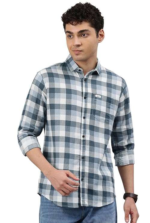 Mens Cotton Full Sleeves Check Shirts Pack of 1 - Mr Urban Choices
