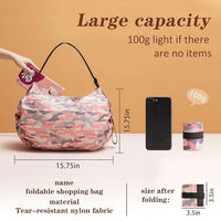 Foldable Shopping Bag Portable Large Capacity Reusable Grocery Bag Daily Commuting Picnic Camping Storage Bag - Mr Urban Choices