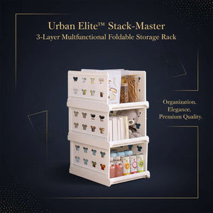 Urban Elite™ Stack-Master – 3-Layer Multifunctional Foldable Storage Rack - Mr Urban Choices