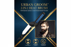 Urban Groom™ 2-in-1 Heat Brush – Professional Beard & Hair Straightener for Men
