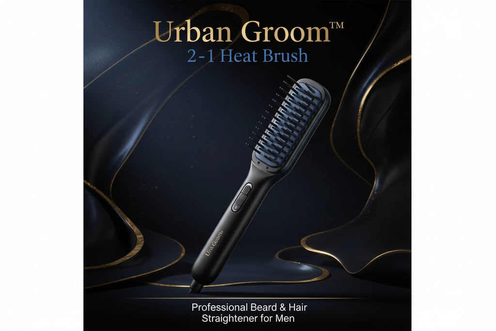 348 Mens Beard And Hair Curling Straightener (Modelling Comb)