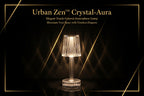 6605 Crystal Table Lamp  Touch Control Atmosphere Nightstand Lamp With Usb Charging Line