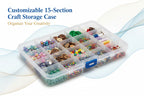 12912 15 Grids Jewelry Organizer Plastic Jewelry Organizer Box Clear Jewelry Organizer Box Plastic Bead Organizers With Adjustable Dividers For Herbs Pills Bead Jewelry And Other Small Item (1 Pc)