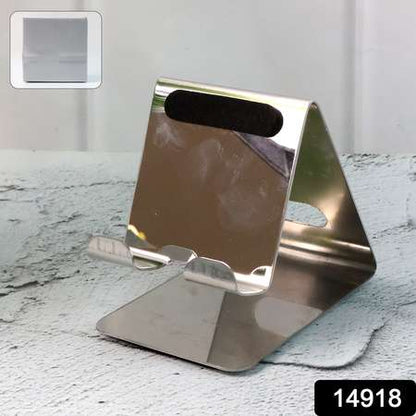 Stainless Steel Universal Mobile  Tablet Stand Holder - (1 Pc)