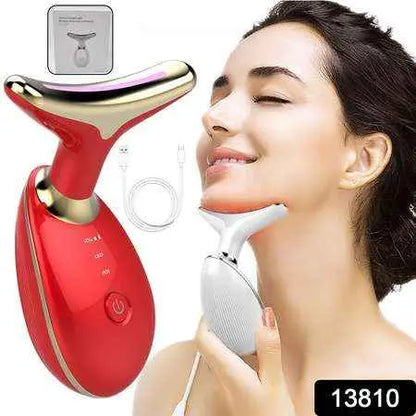 Electric Face Massager Wrinkle Remover Led Photon Face Beauty Device (1 Pc)
