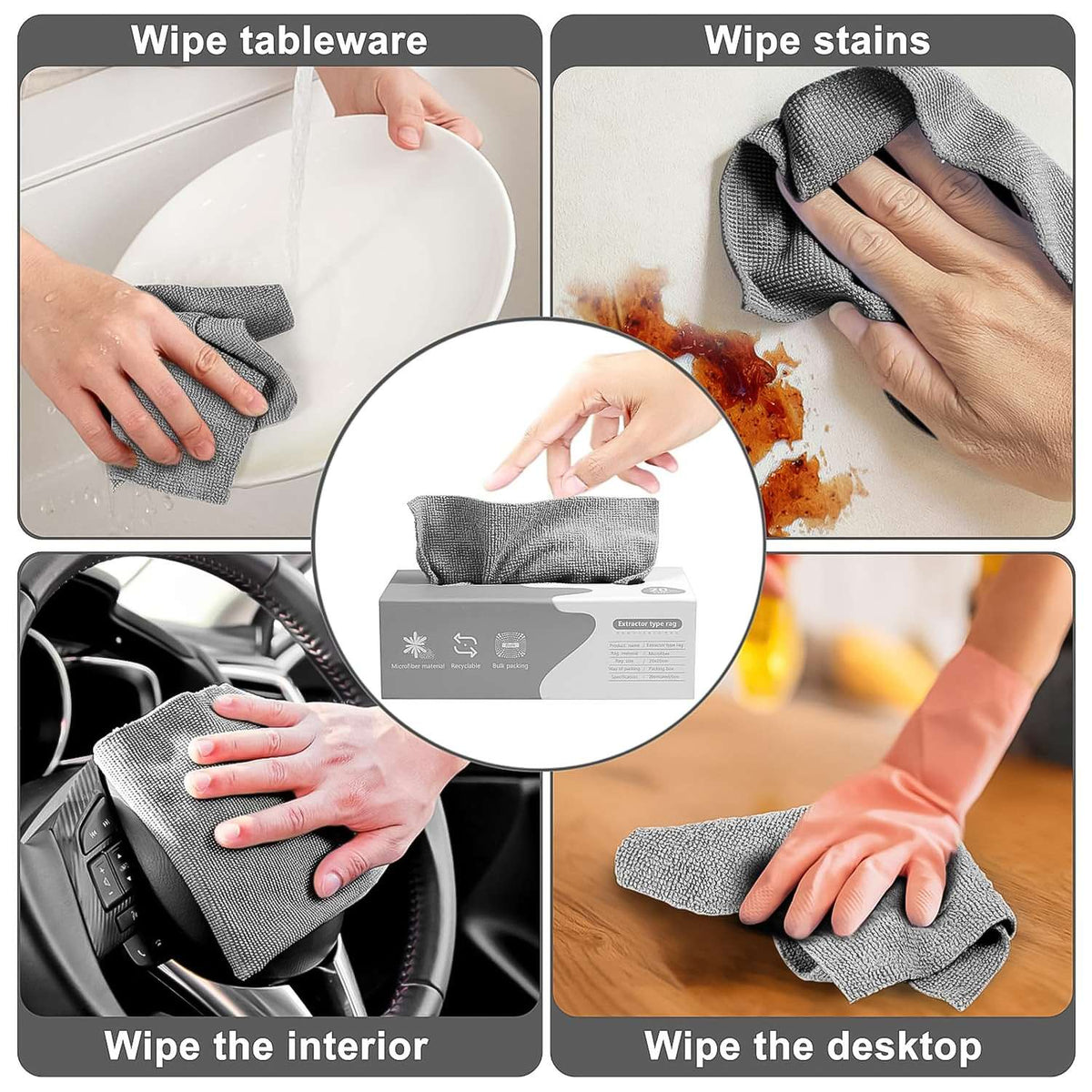 Urban Zen™ Magic-Wipe – Premium Thickened Multi-Functional Cleaning Rags (20 Pc) - Mr Urban Choices