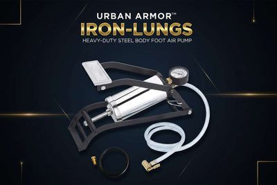 Urban Armor™ Iron-Lungs – Heavy-Duty Steel Body Foot Air Pump